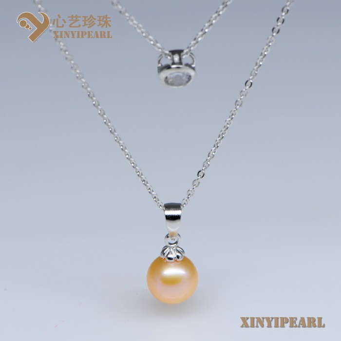 (9-10mm粉色)珍珠吊坠XY13045-2|心艺淡水珍珠饰品图片