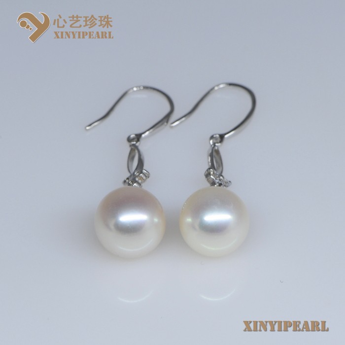 (10-11mm白色)珍珠耳环XY13068-2|心艺点位9-10mm淡水珍珠耳钉图片