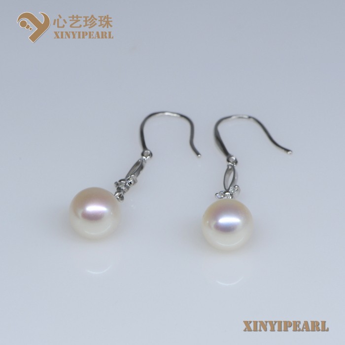 (9-10mm白色)珍珠耳环XY13068-4|心艺点位8-9mm淡水珍珠耳钉图片